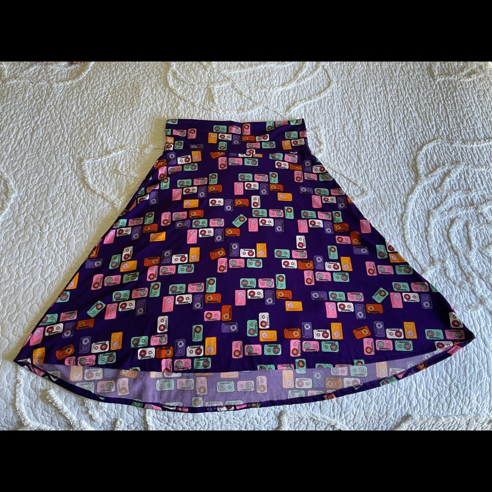 LuLaRoe Cassette Tape Skirt